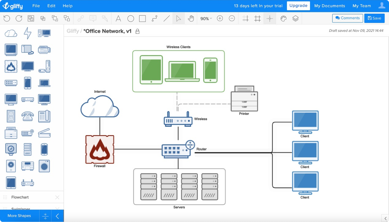 Gliffy software example