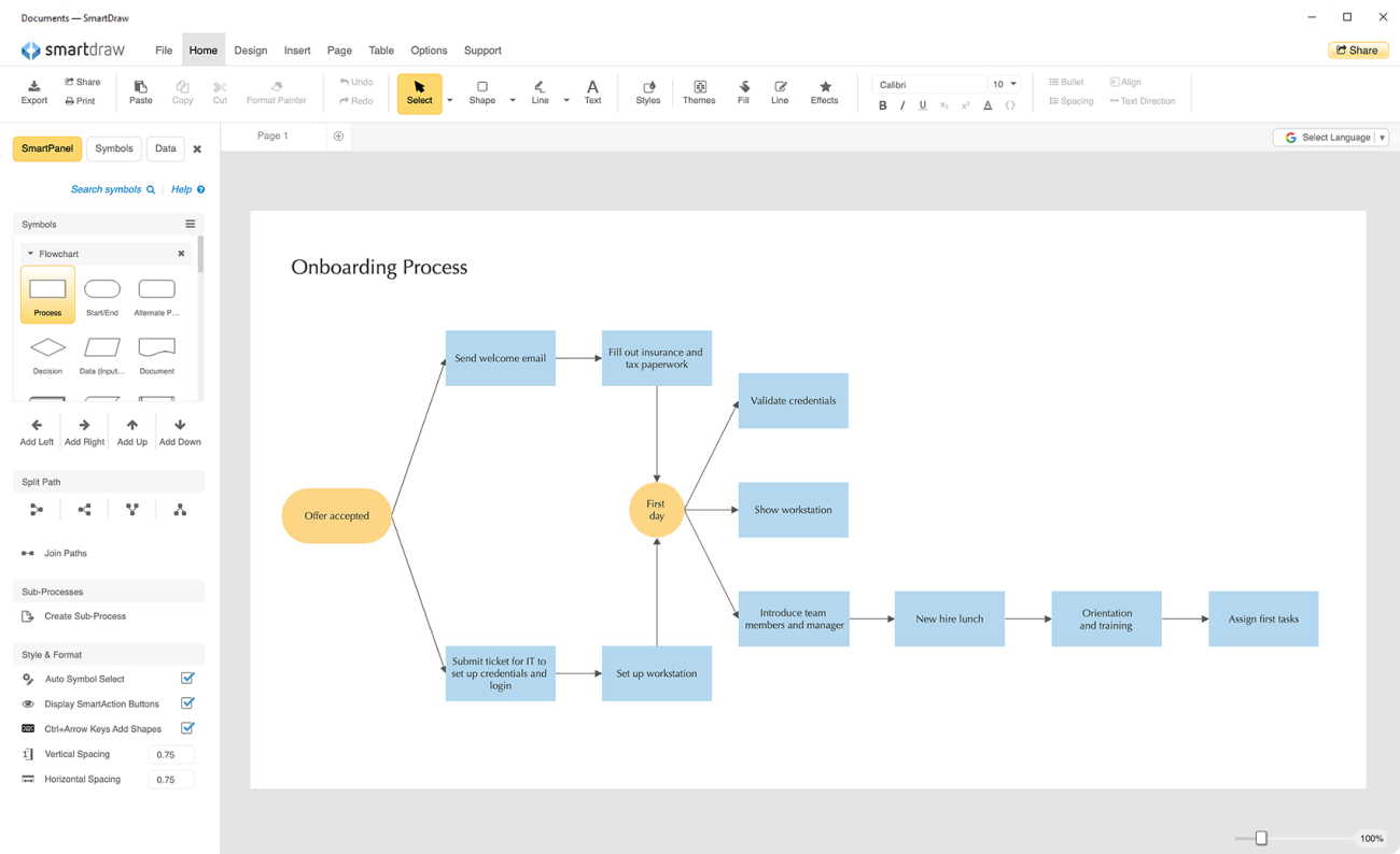 SmartDraw software example